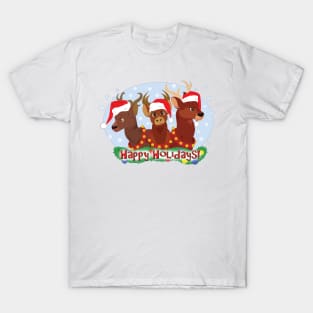 Three Christmas Deer T-Shirt